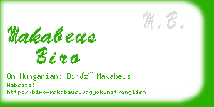 makabeus biro business card